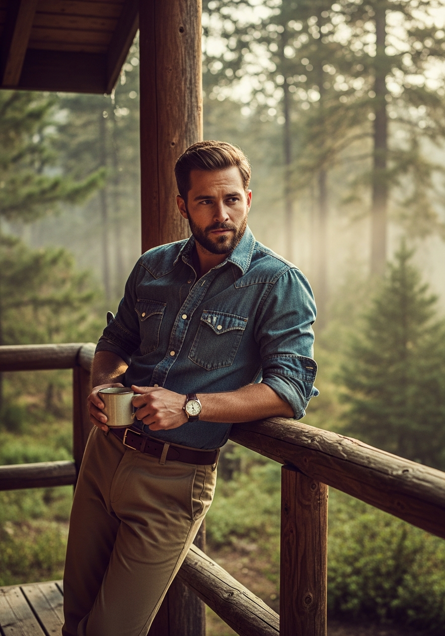 Up north, nobody's checking labels. But they notice when someone carries himself well. A good shirt you can roll the sleeves on. Chinos that handle the dock and the dinner table.