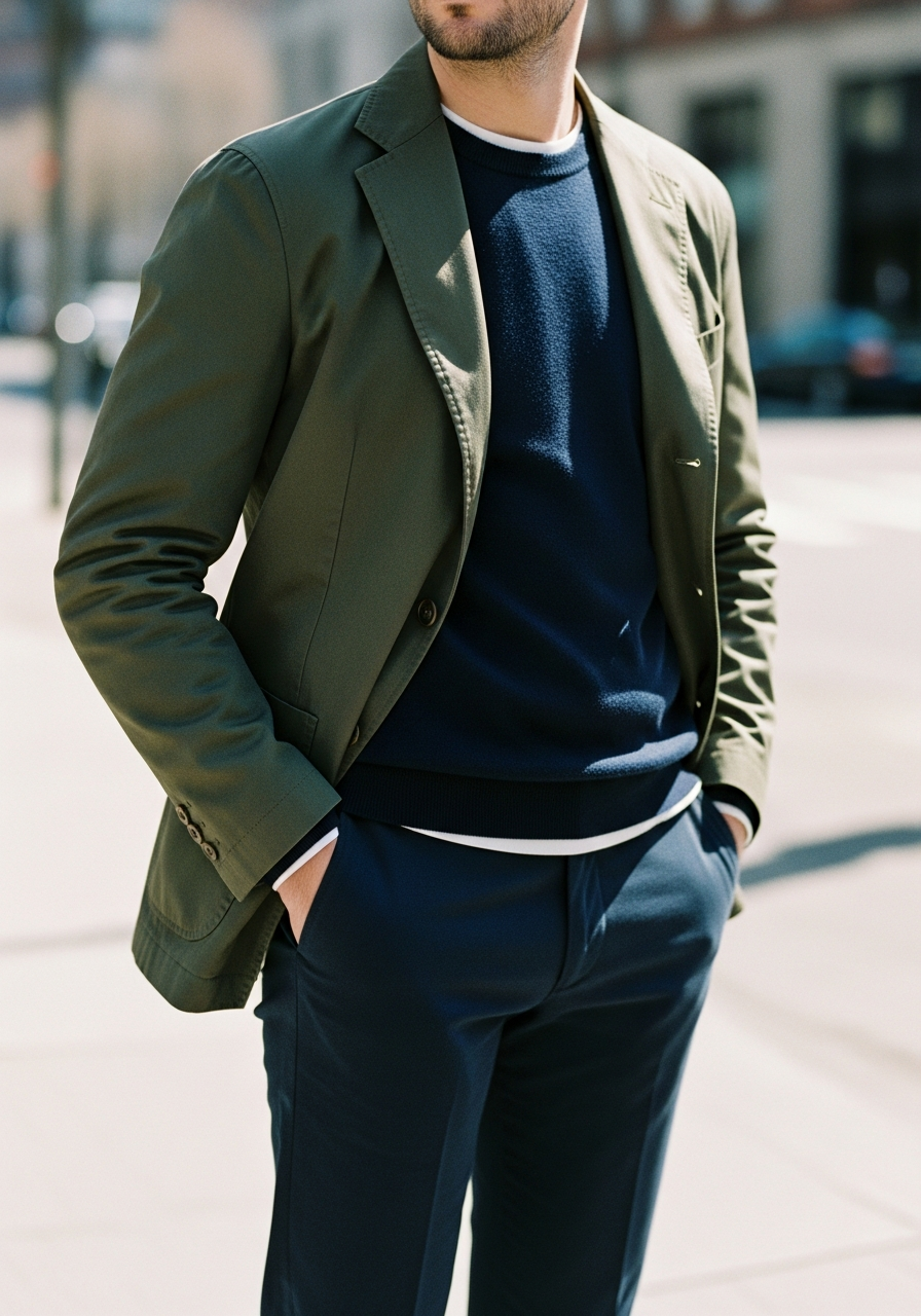 He'd worn the overcoat since November. Five months. The lighter jacket felt like a small act of faith.