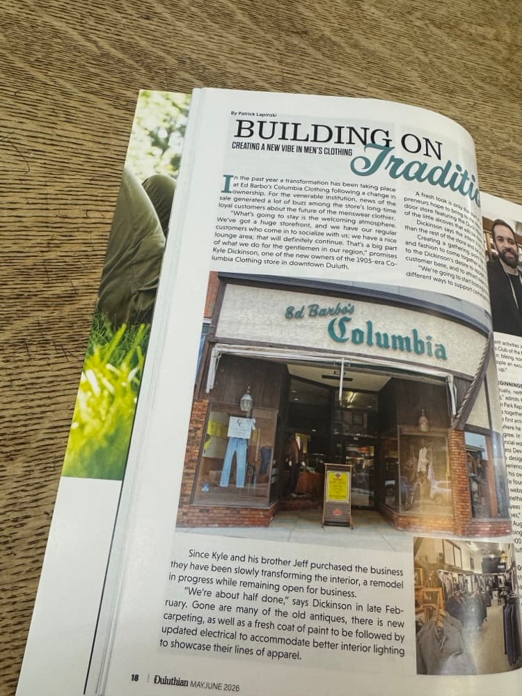 The Columbia of Duluth featured in Duluthian magazine, May and June 2026