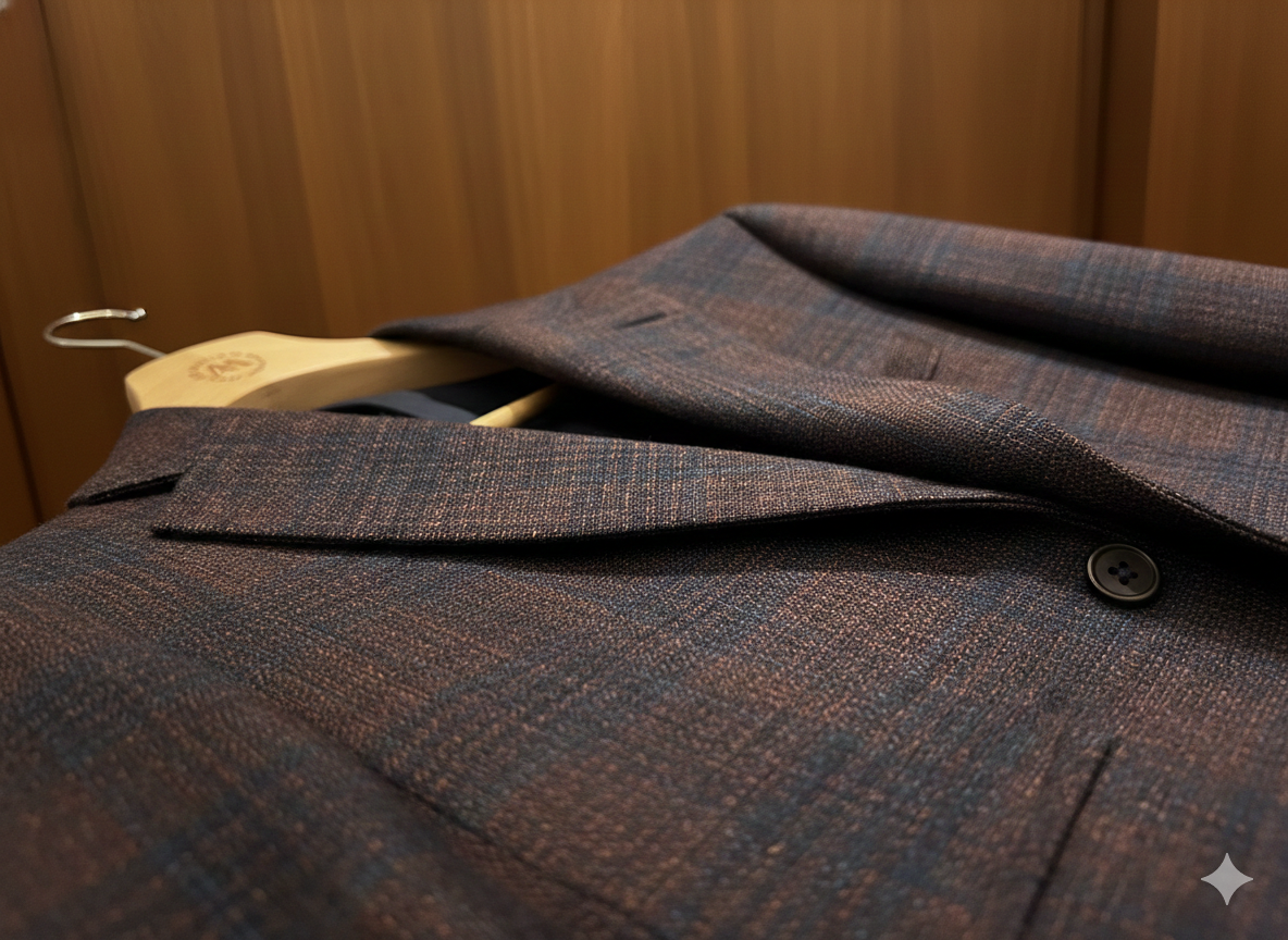 Fine tweed sport coat showcasing superior craftsmanship